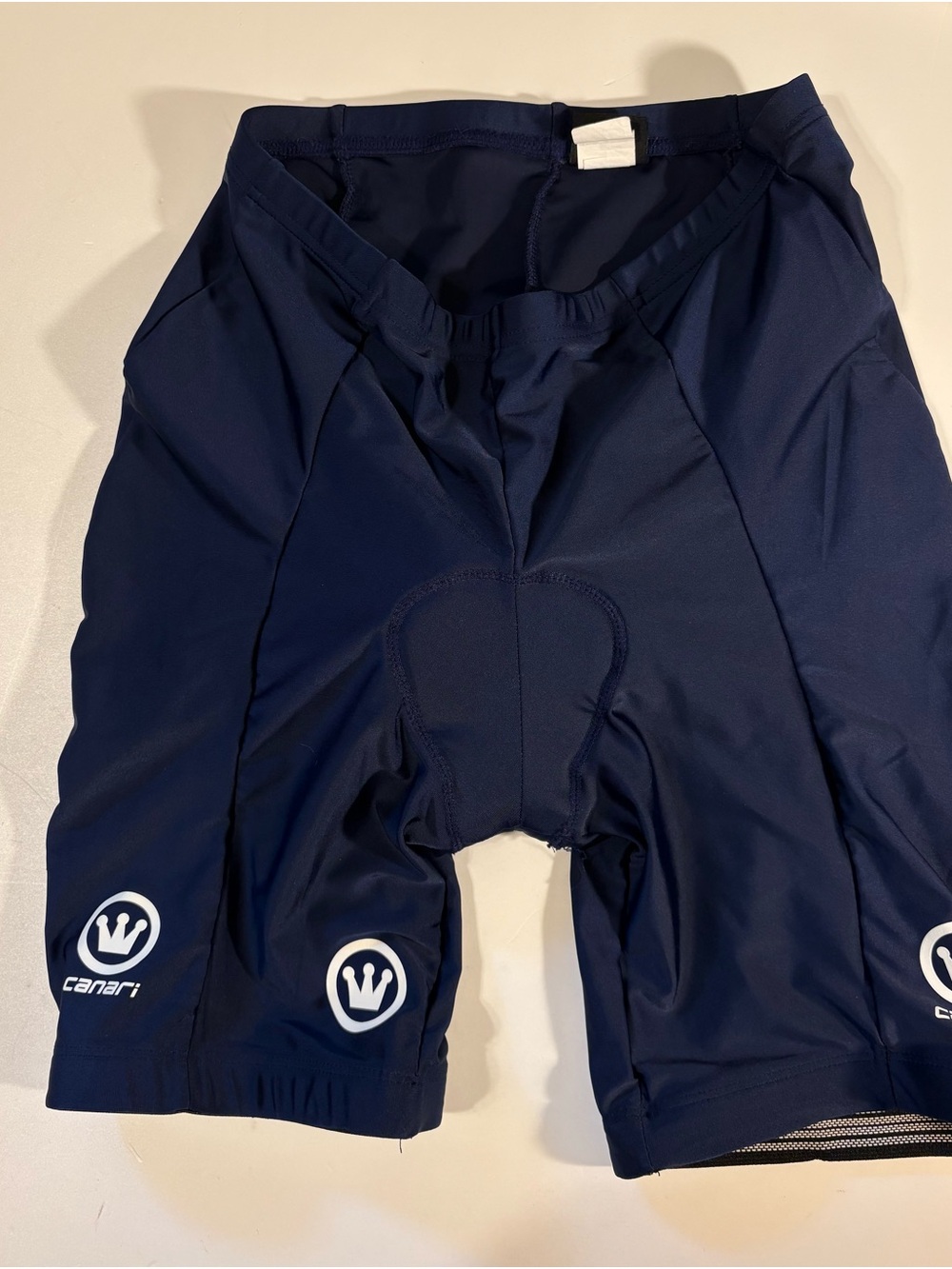 Canari Deep Navy Cycling Shorts with Logo Waistband
